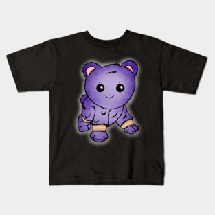 Cute Purple Baby Bear Kids T-Shirt